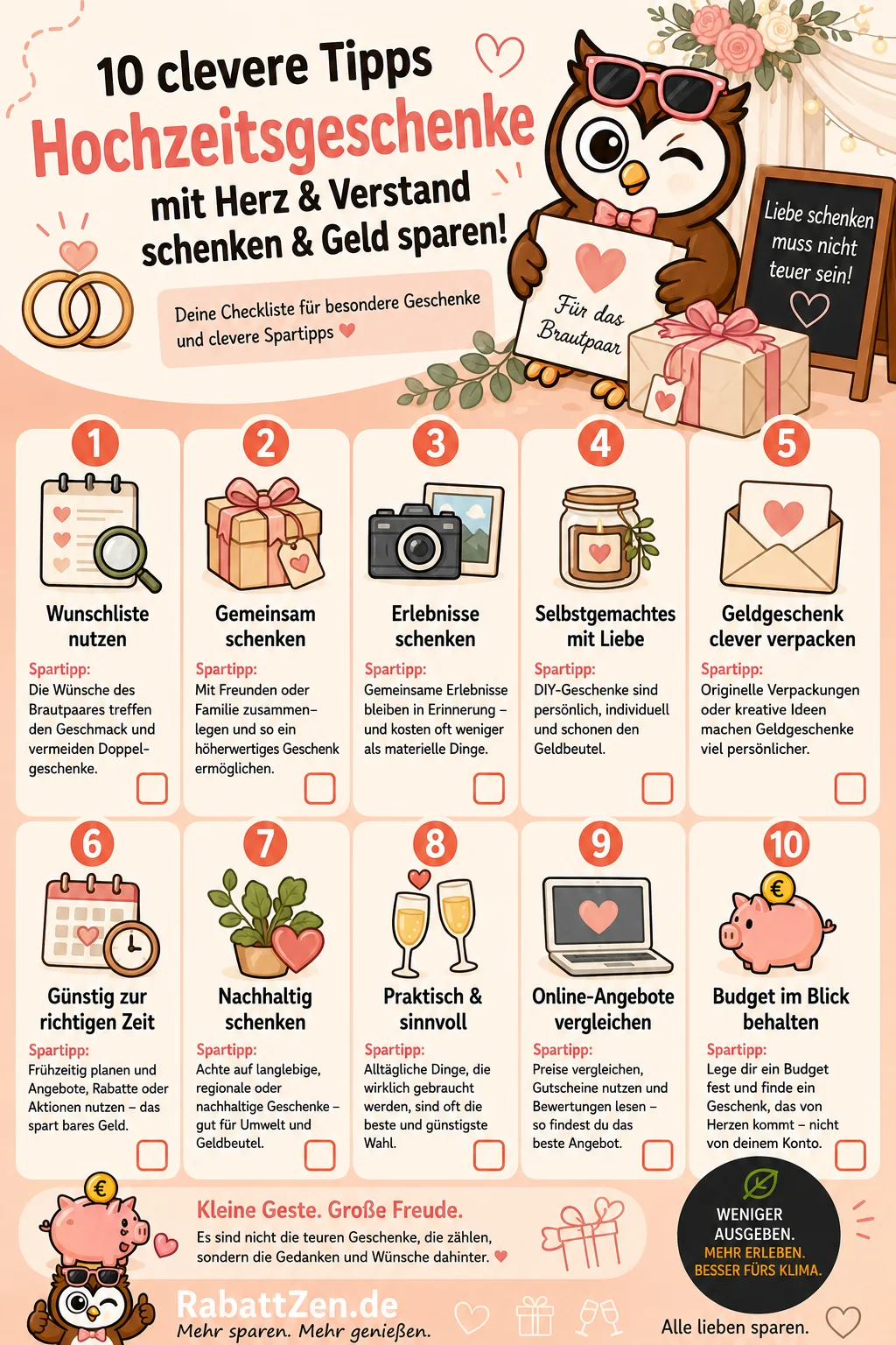 Infografik: Hochzeitsgeschenke: 10 clevere Tipps für schöne Geschenke